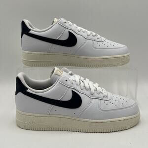 Womens Sz 10 Nike Air Force 1 07 NN White Obsidian Pale Ivory Shoes FZ6768 100